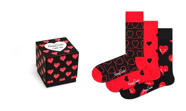 Giftbox I LOVE YOU (3-pak) skarpetki Happy Socks XLOV08-4300
