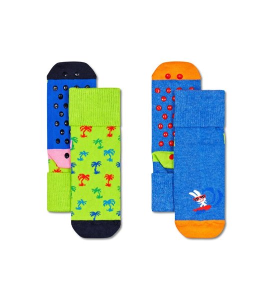 Skarpetki dziecięce Happy Socks 2-pak Surfers Paradise Anti Slip KSRP19-7000